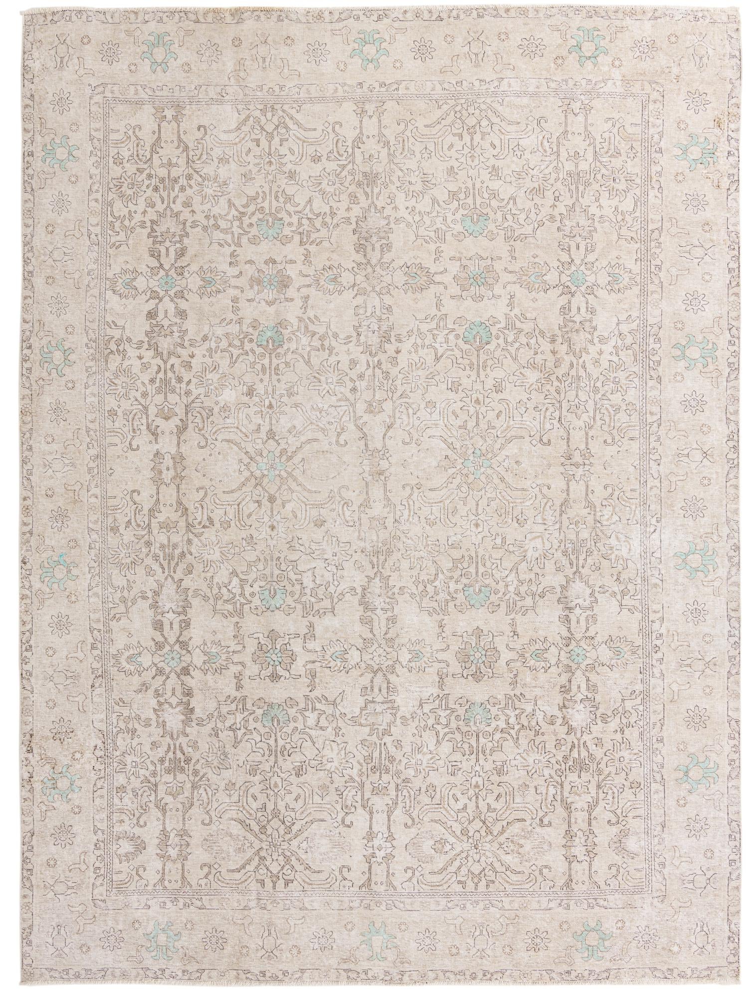 9' 6 x 12' 6 Hand Knotted Ultra Vintage Persian Wool Rug