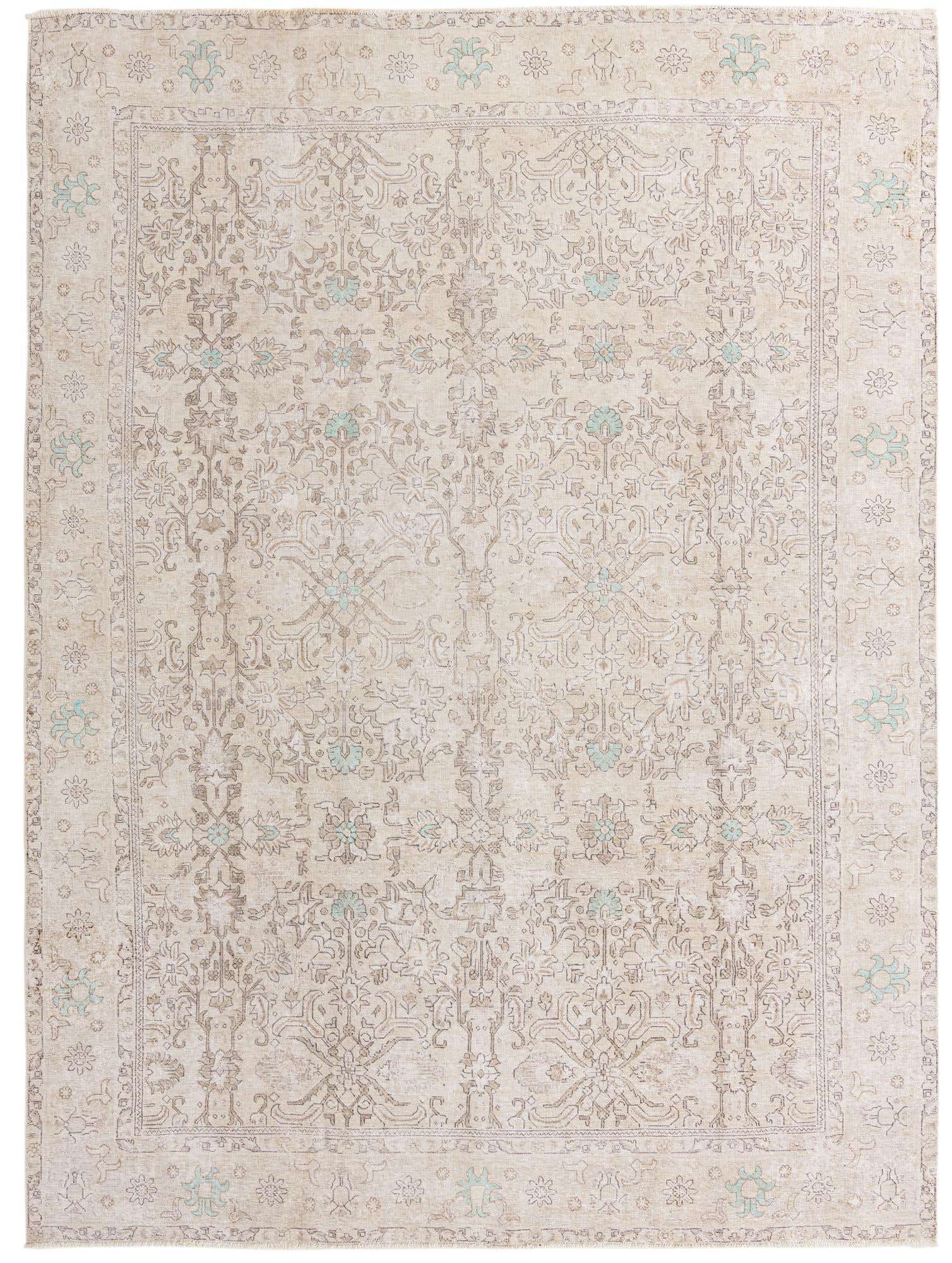 9' 6 x 12' 6 Hand Knotted Ultra Vintage Persian Wool Rug