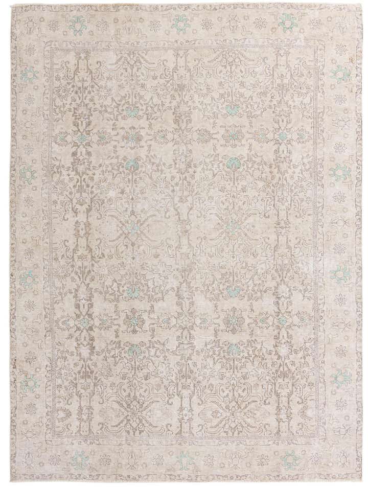 9' 6 x 12' 6 Hand Knotted Ultra Vintage Persian Wool Rug