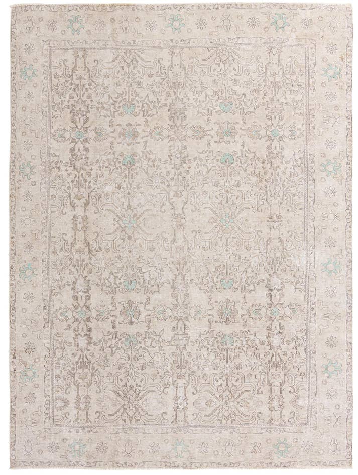 Detail image of 9' 6 x 12' 6 Hand Knotted Ultra Vintage Persian Wool Rug