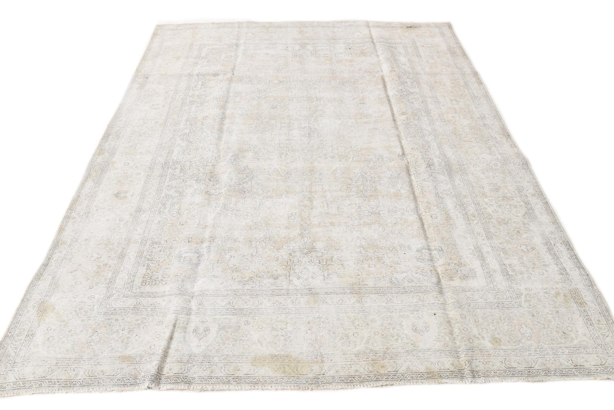 8' 8 x 12' 3 Hand Knotted Ultra Vintage Persian Wool Rug