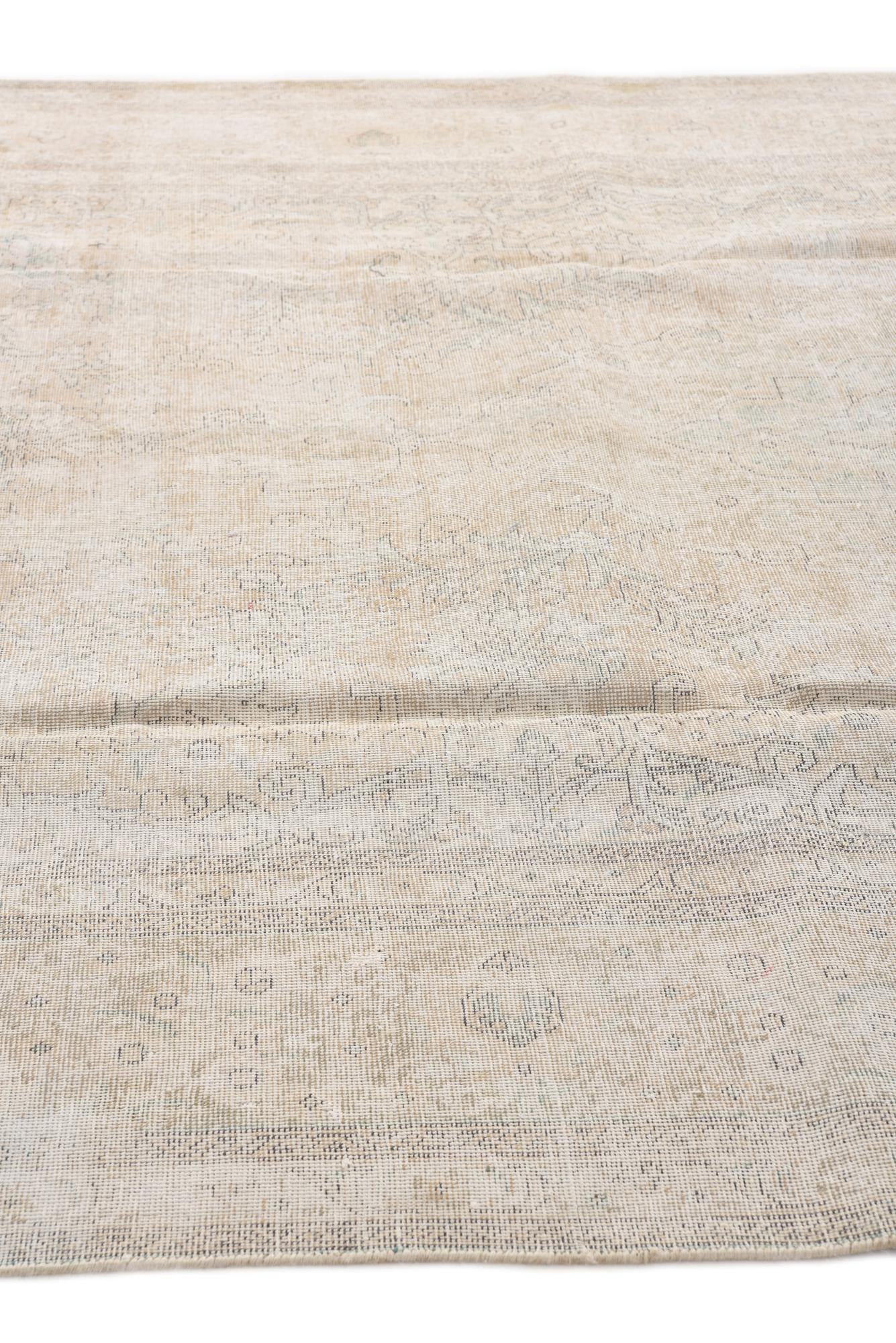 8' 8 x 12' 3 Hand Knotted Ultra Vintage Persian Wool Rug