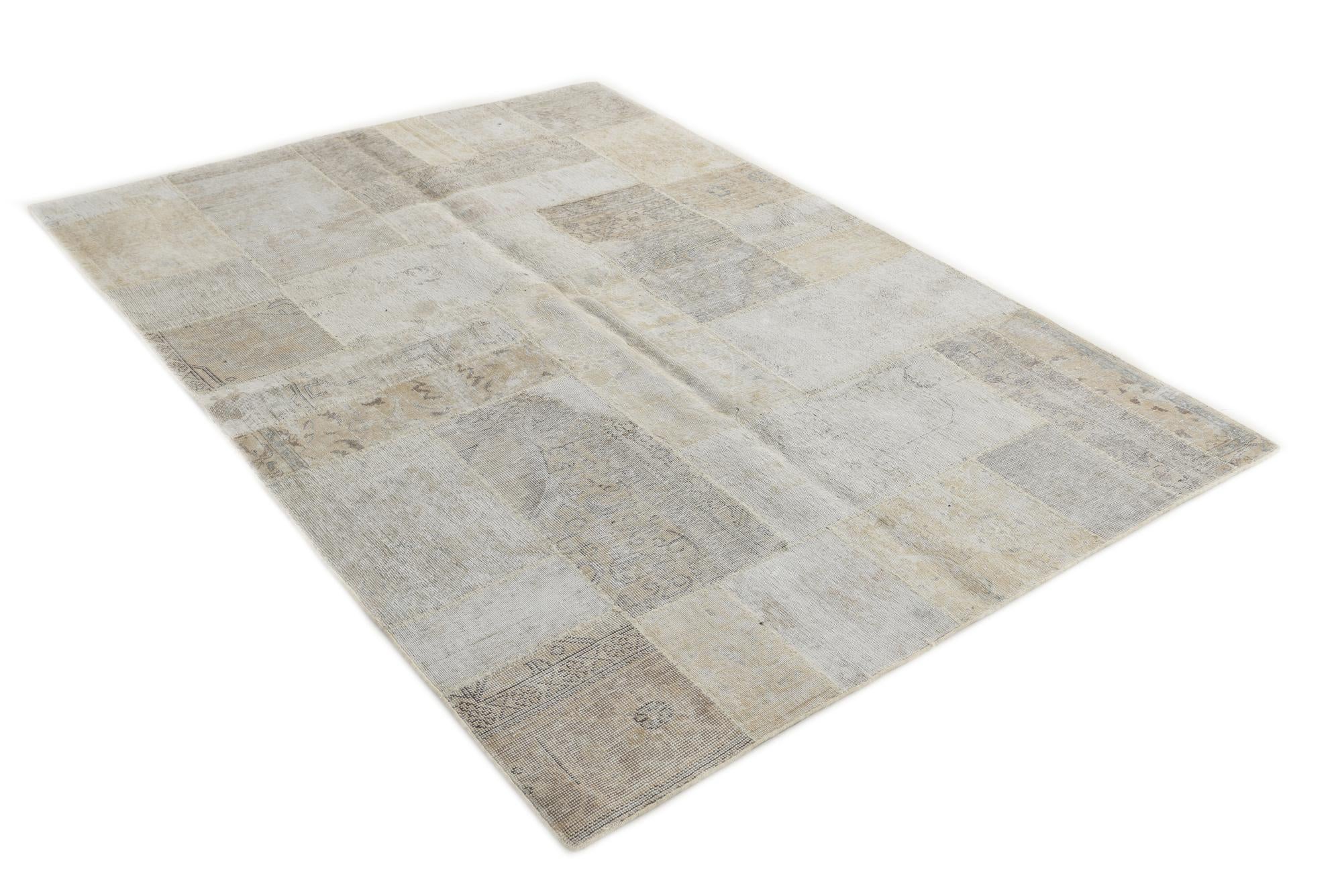 5' 8 x 8' Hand Knotted Ultra Vintage Persian Wool Rug