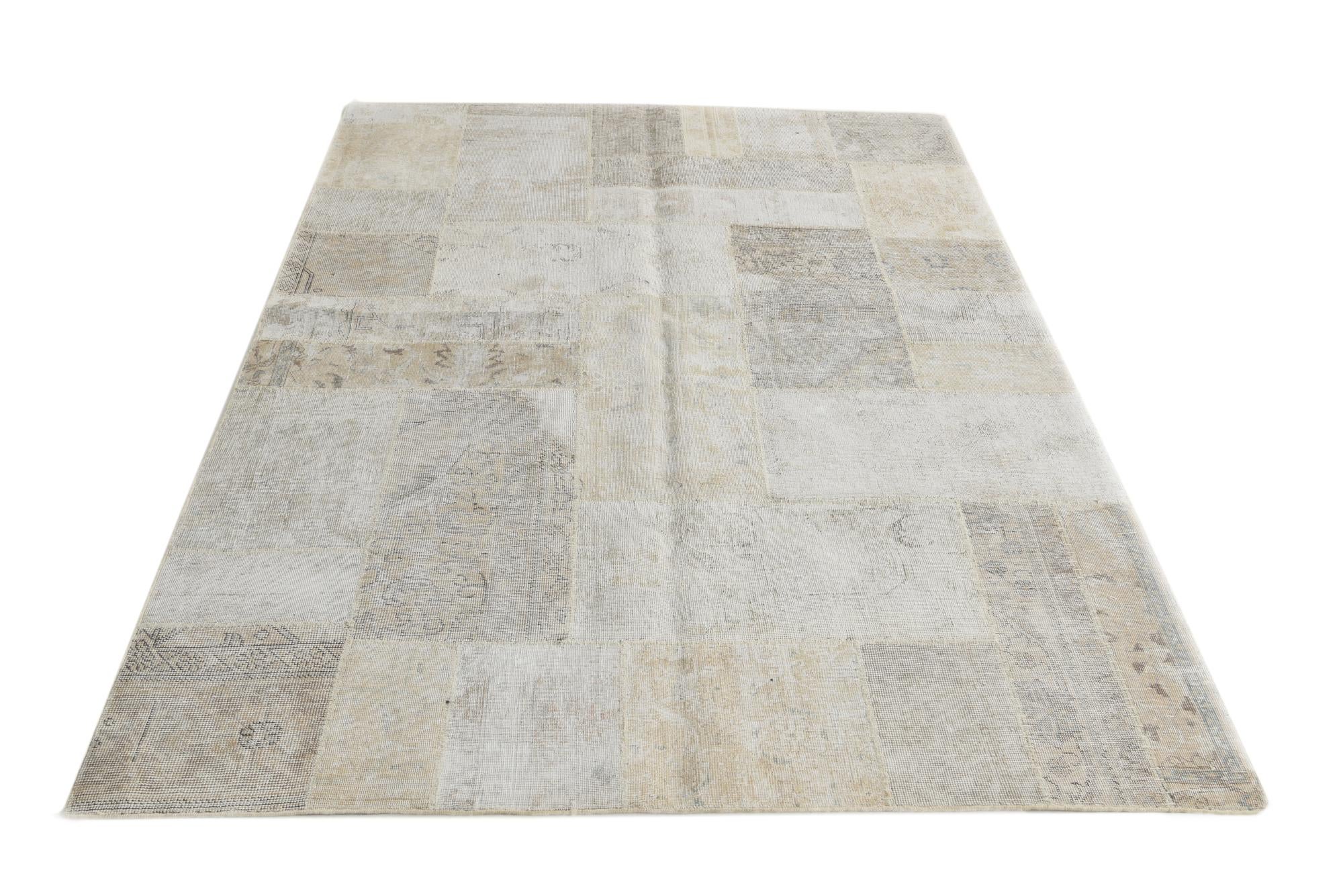 5' 8 x 8' Hand Knotted Ultra Vintage Persian Wool Rug
