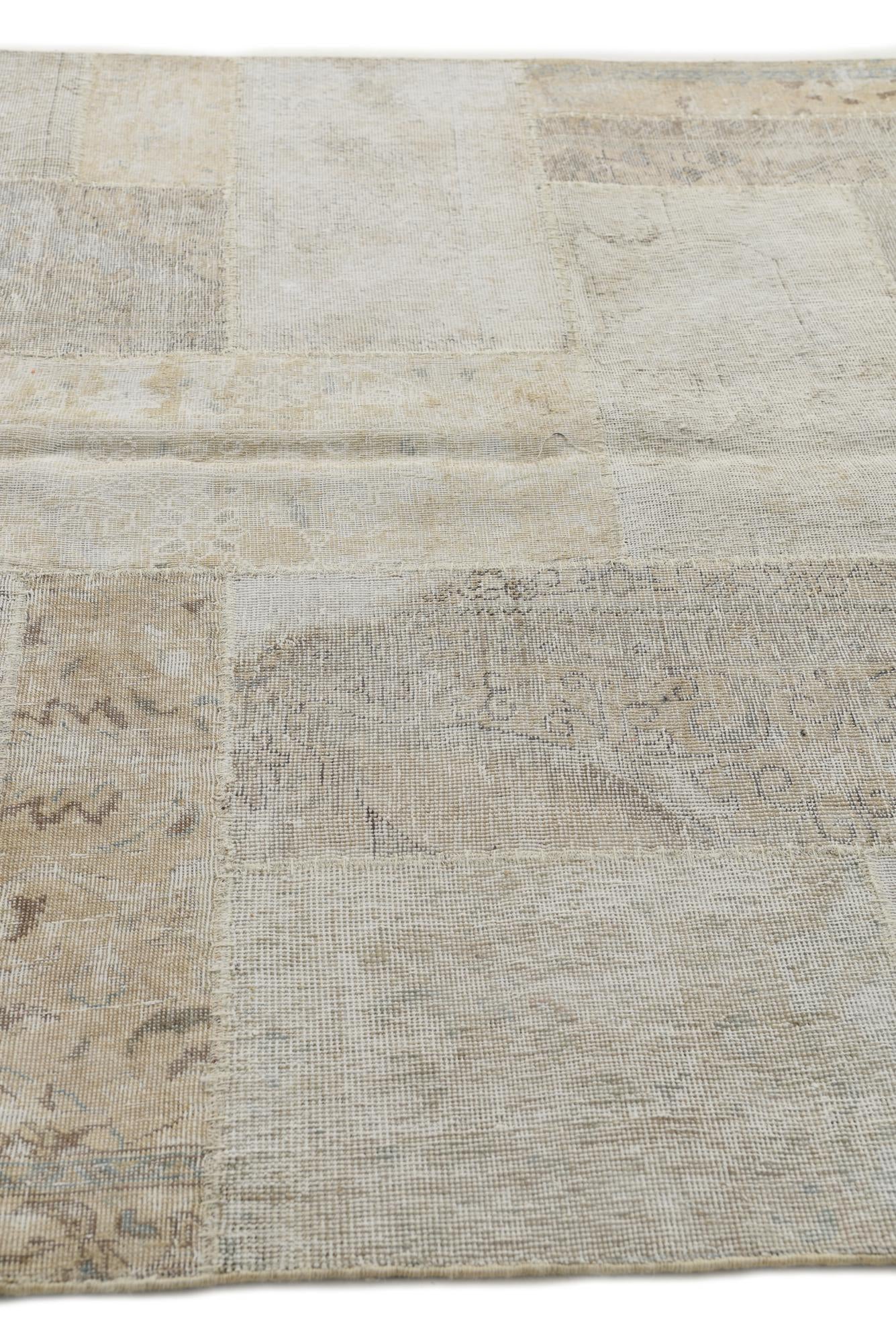 5' 8 x 8' Hand Knotted Ultra Vintage Persian Wool Rug
