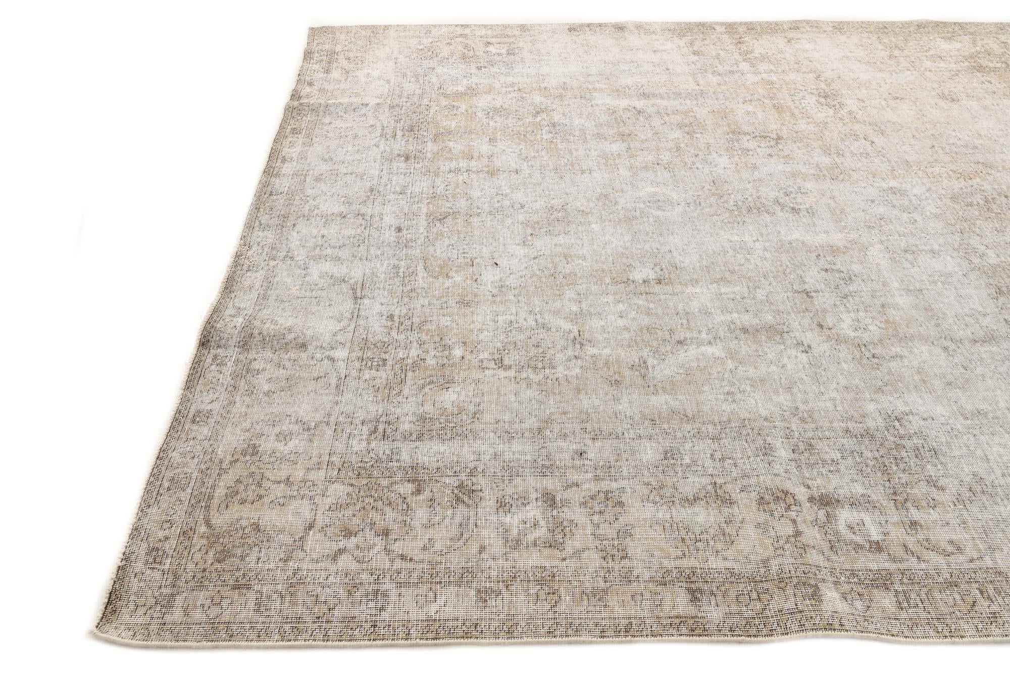 8' x 10' 10 Hand Knotted Ultra Vintage Persian Wool Rug