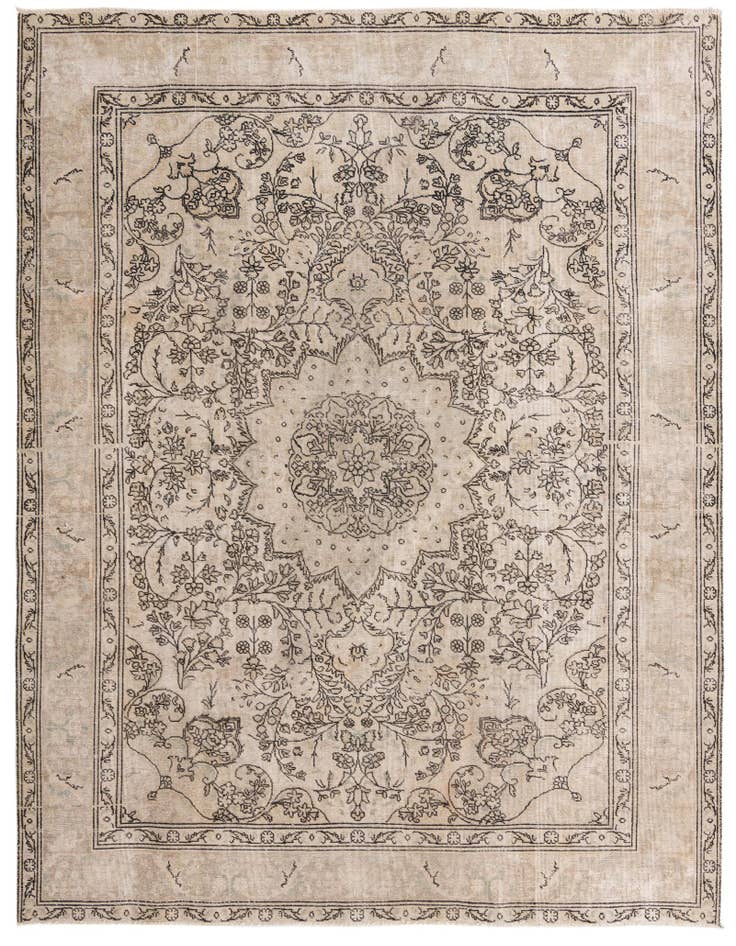Detail image of 9' 8 x 12' 3 Hand Knotted Ultra Vintage Persian Wool Rug