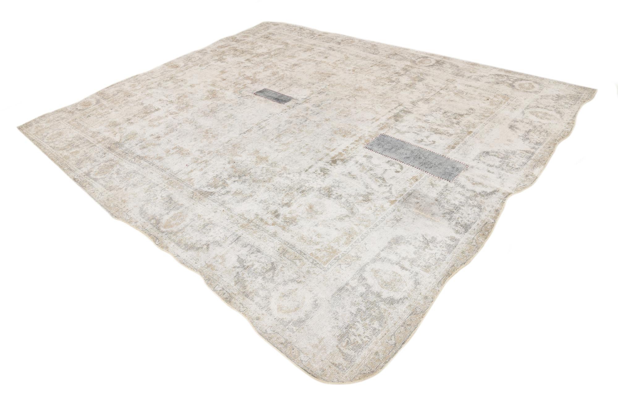 9' 6 x 11' 5 Hand Knotted Ultra Vintage Persian Wool Rug