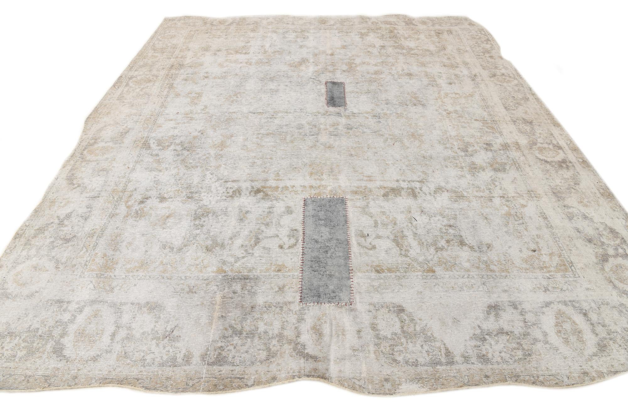 9' 6 x 11' 5 Hand Knotted Ultra Vintage Persian Wool Rug
