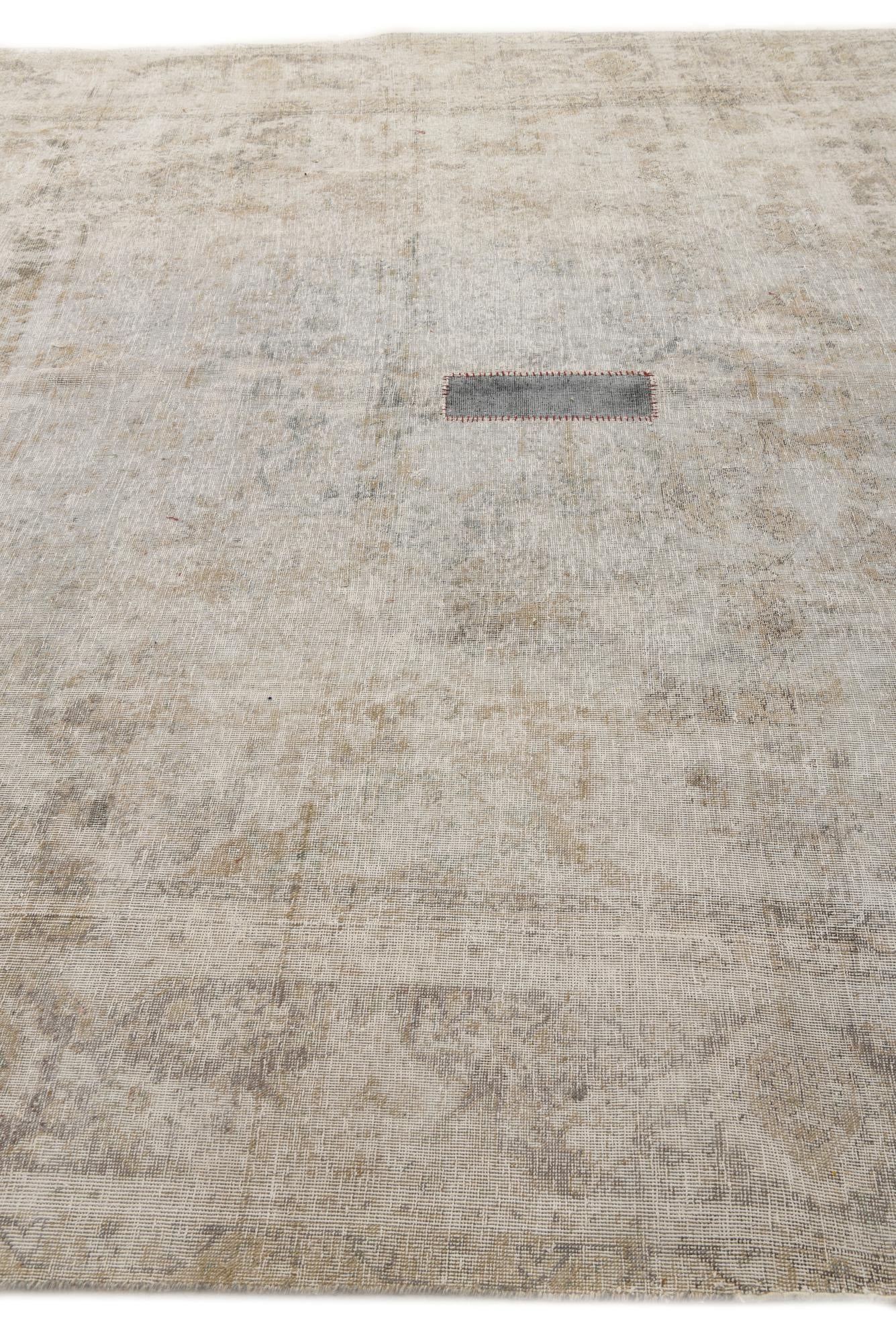 9' 6 x 11' 5 Hand Knotted Ultra Vintage Persian Wool Rug