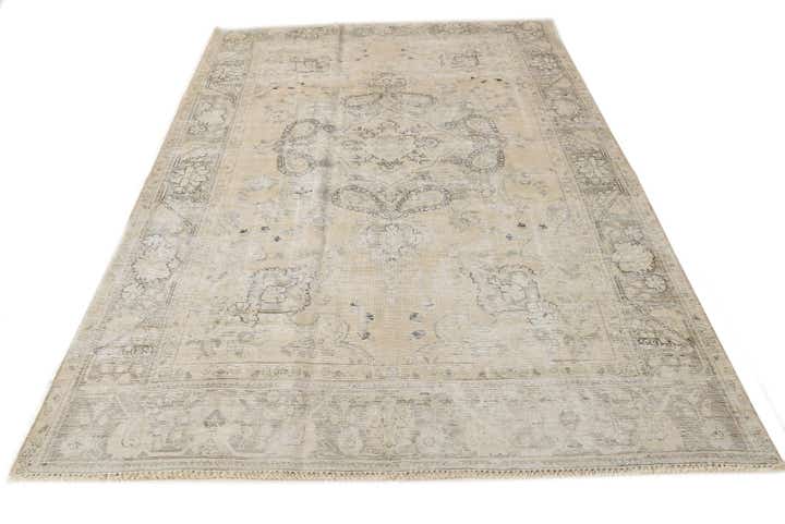 6' x 9' 6 Hand Knotted Ultra Vintage Persian Wool Rug