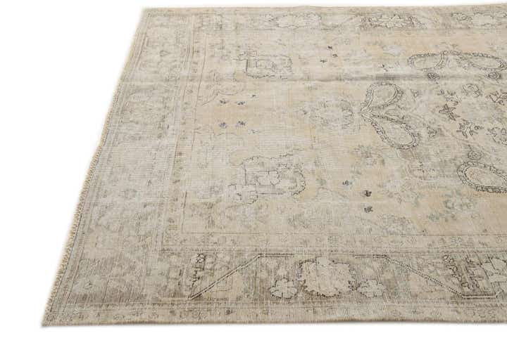 6' x 9' 6 Hand Knotted Ultra Vintage Persian Wool Rug