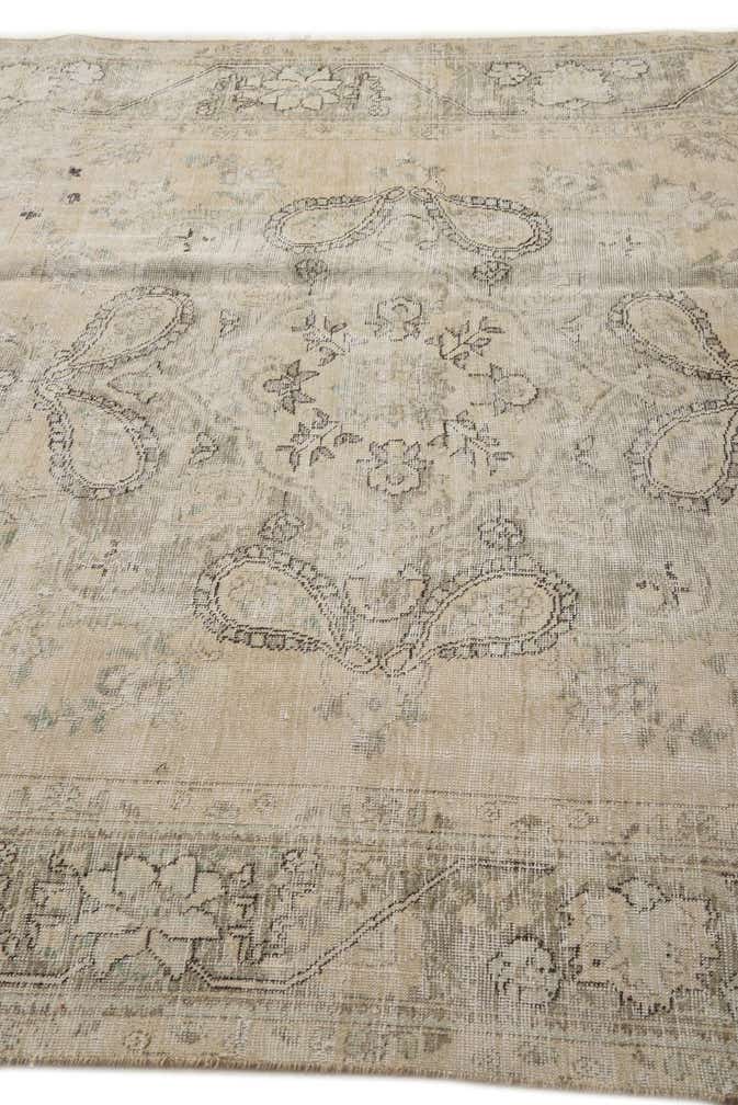 6' x 9' 6 Hand Knotted Ultra Vintage Persian Wool Rug