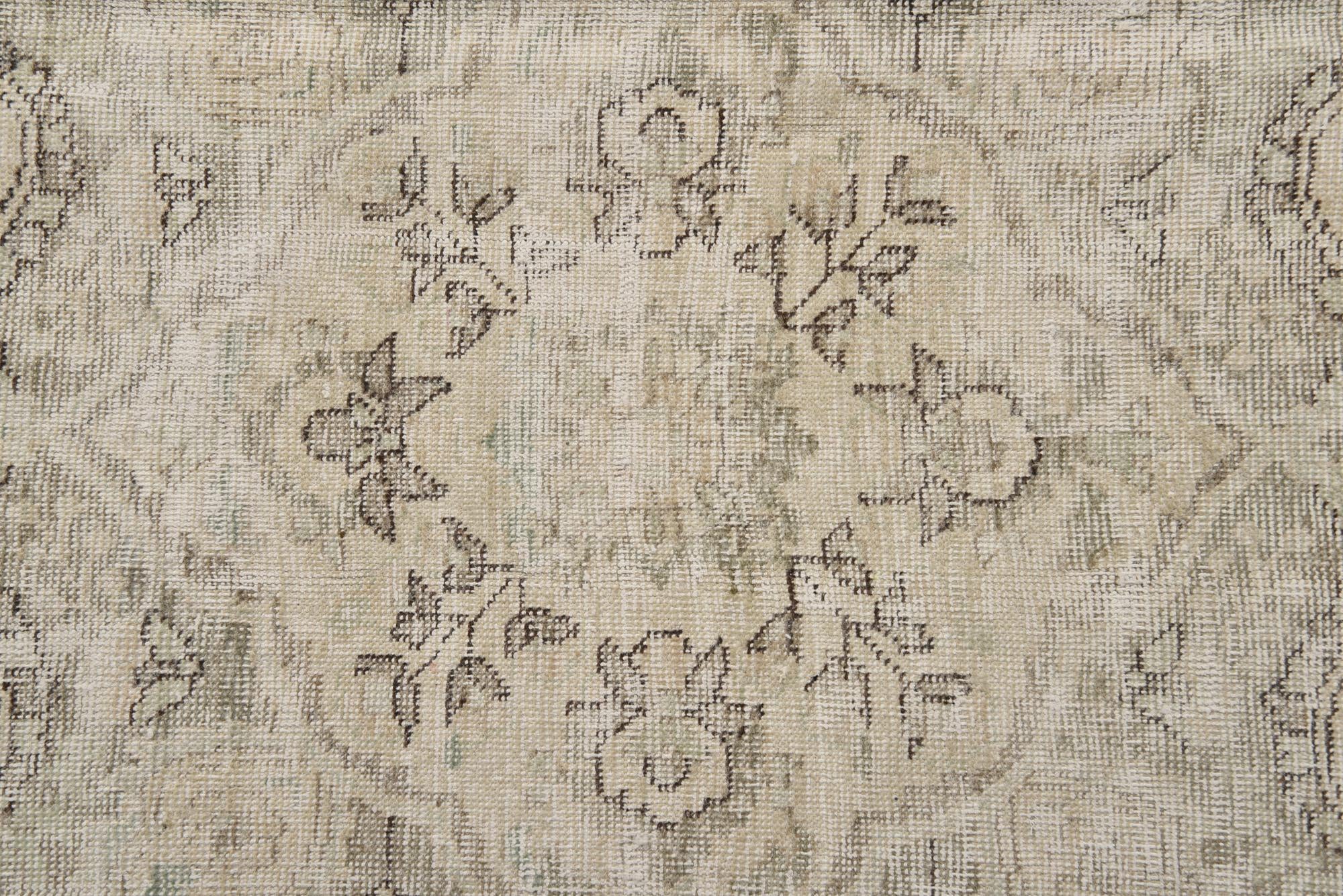6' x 9' 6 Hand Knotted Ultra Vintage Persian Wool Rug