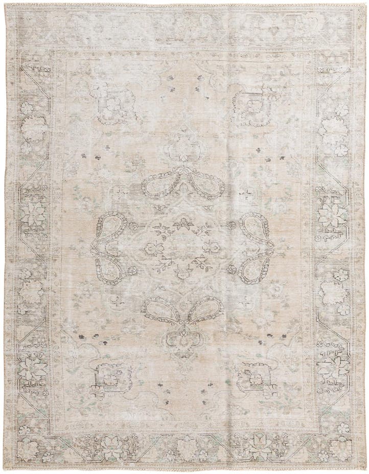  6' x 9' 6  Hand Knotted Ultra Vintage Persian W...