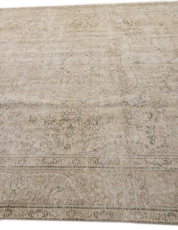 Detail image of 9' 7 x 12' 6  Hand Knotted Ultra Vintage Persian Wool Rug