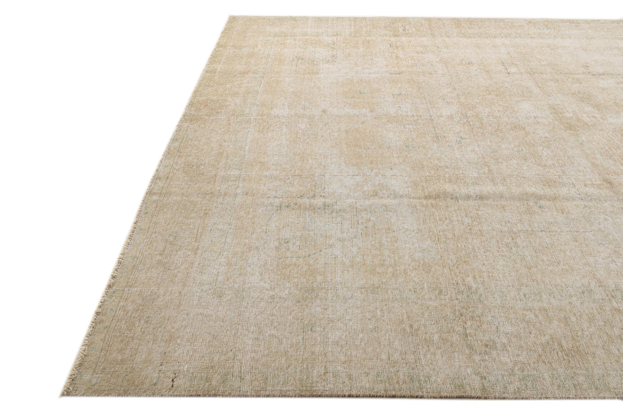 9' 5 x 12' 2 Hand Knotted Ultra Vintage Persian Wool Rug