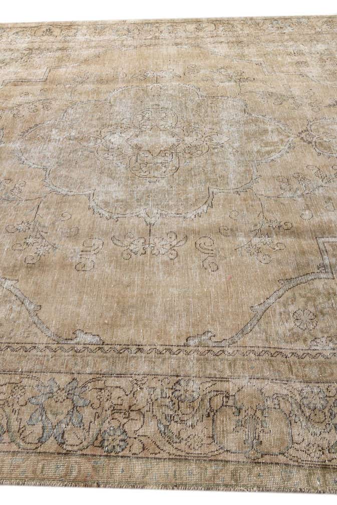 9' 4 x 12' 1 Hand Knotted Ultra Vintage Persian Wool Rug