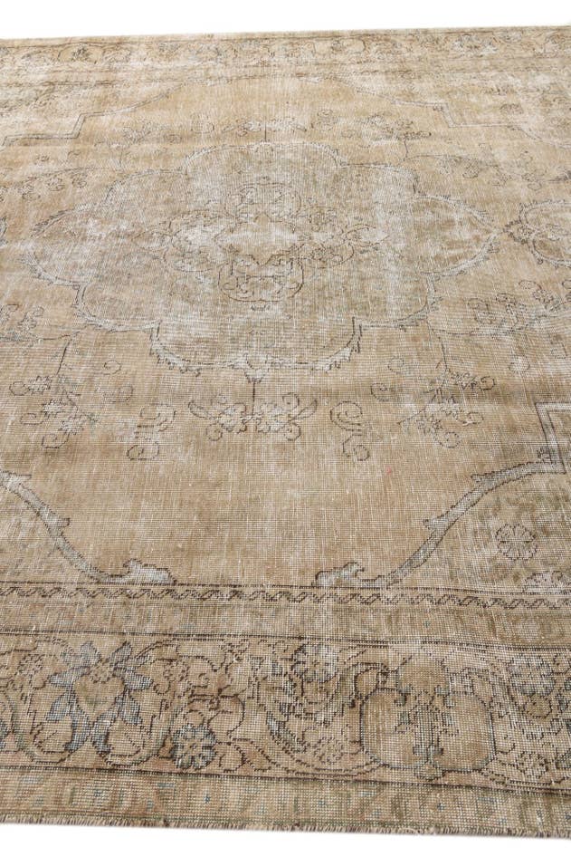 Detail image of 9' 4 x 12' 1 Hand Knotted Ultra Vintage Persian Wool Rug
