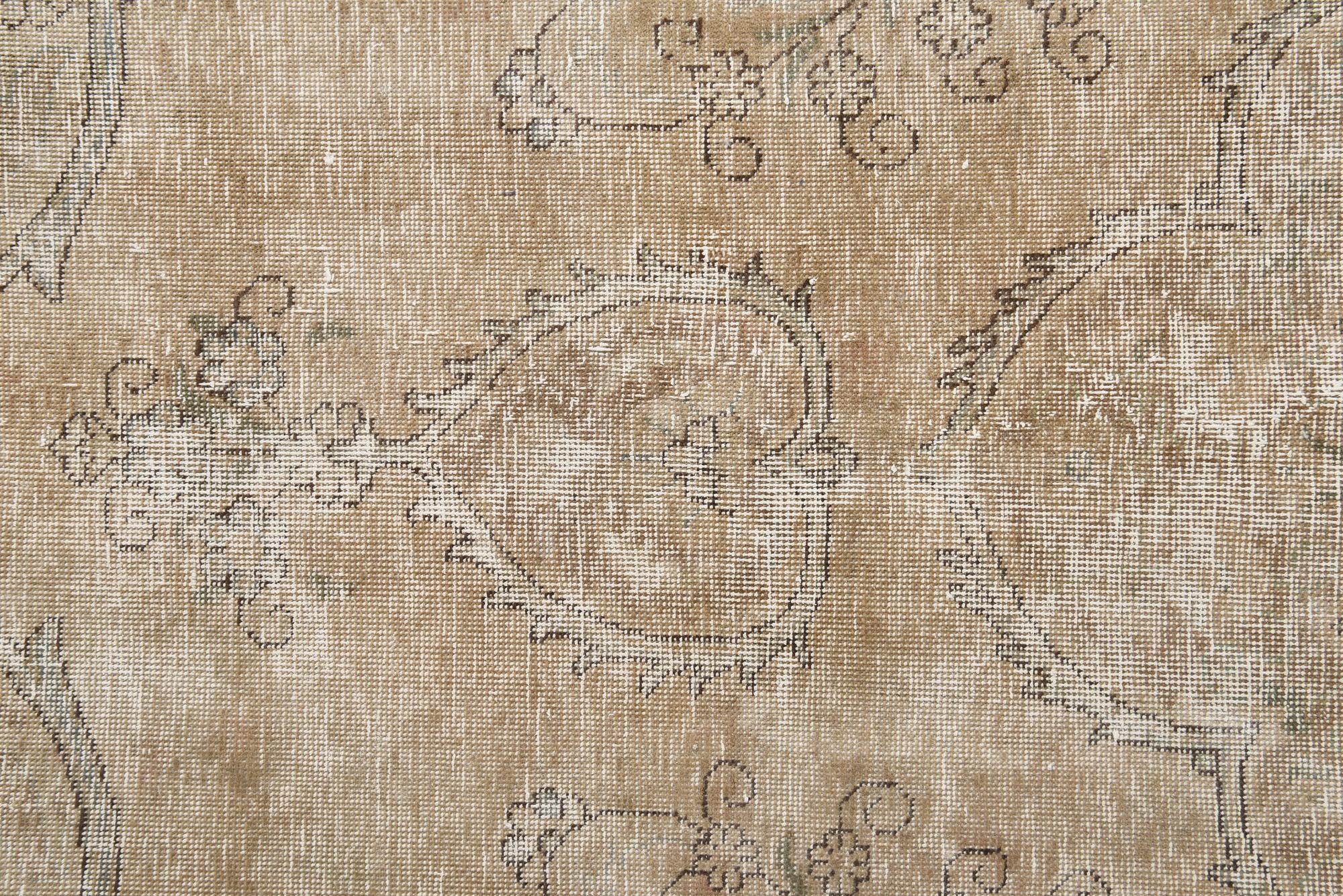 9' 4 x 12' 1 Hand Knotted Ultra Vintage Persian Wool Rug