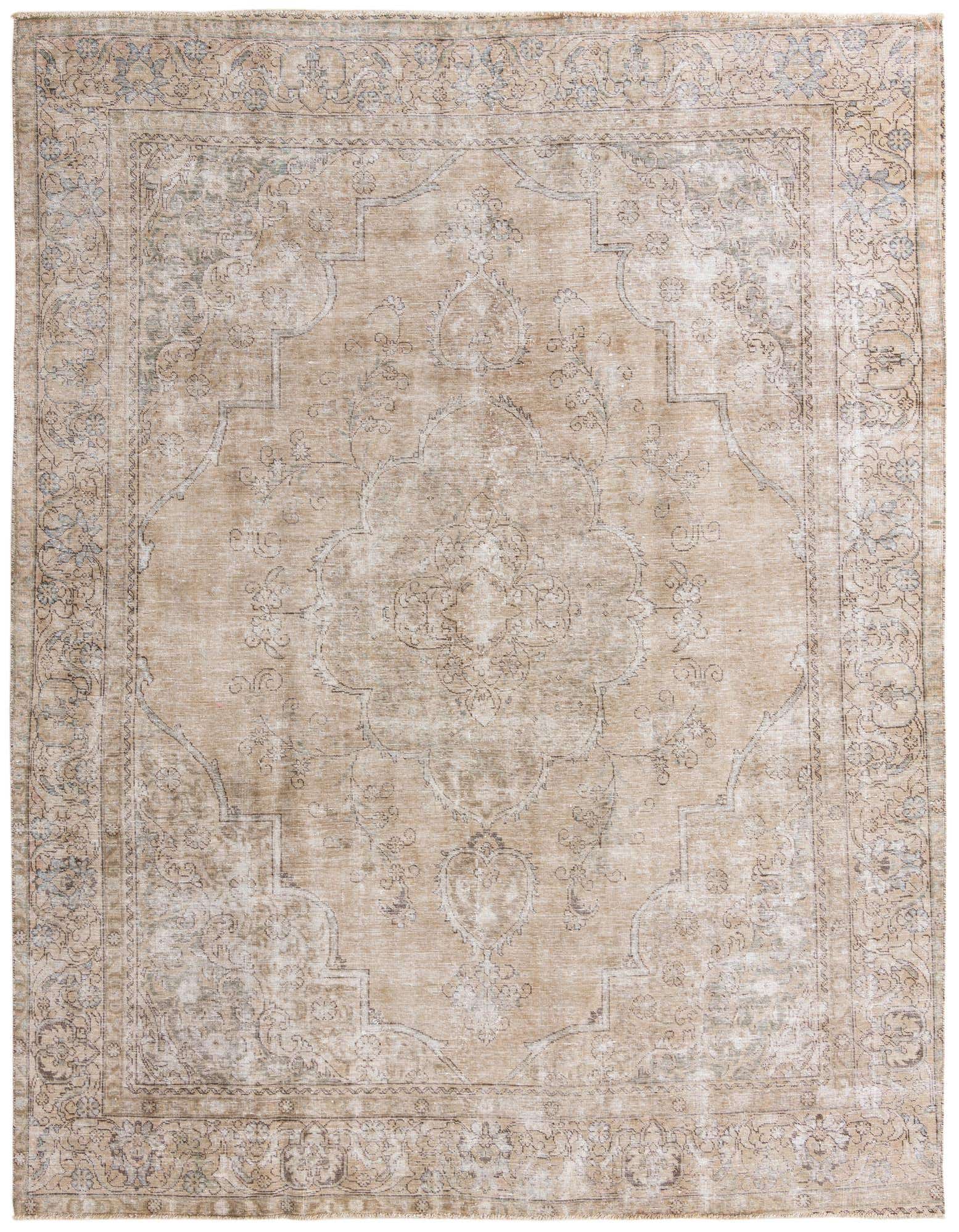 9' 4 x 12' 1 Hand Knotted Ultra Vintage Persian Wool Rug