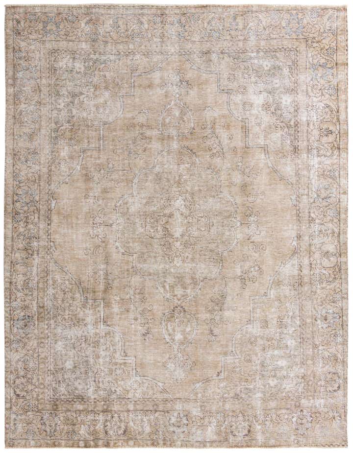 9' 4 x 12' 1 Hand Knotted Ultra Vintage Persian Wool Rug