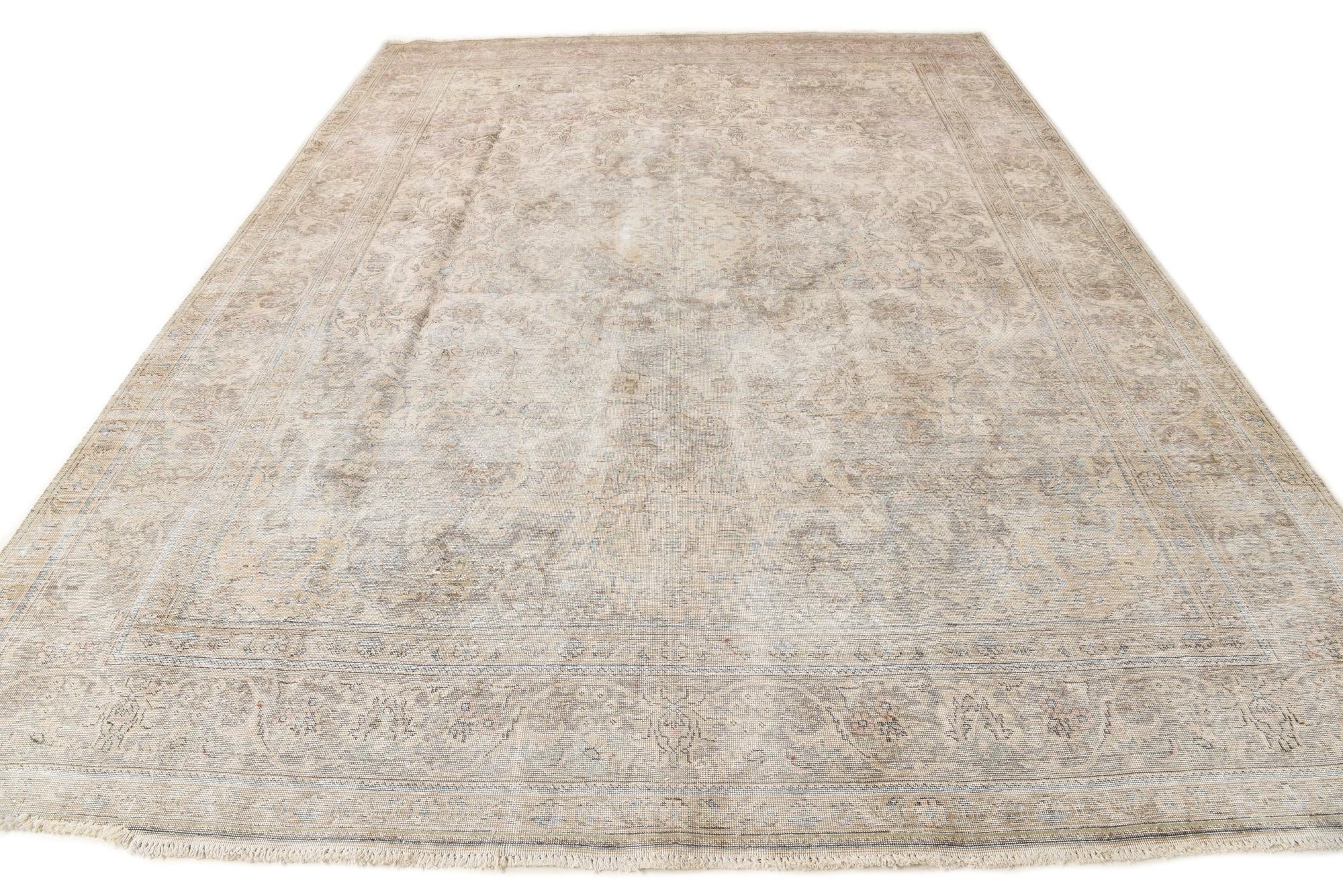 9' 6 x 13' Hand Knotted Ultra Vintage Persian Wool Rug