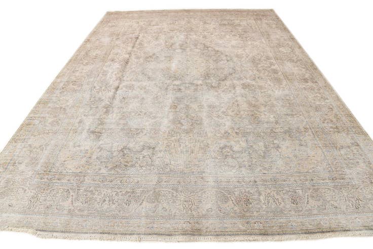Detail image of 9' 6 x 13' Hand Knotted Ultra Vintage Persian Wool Rug