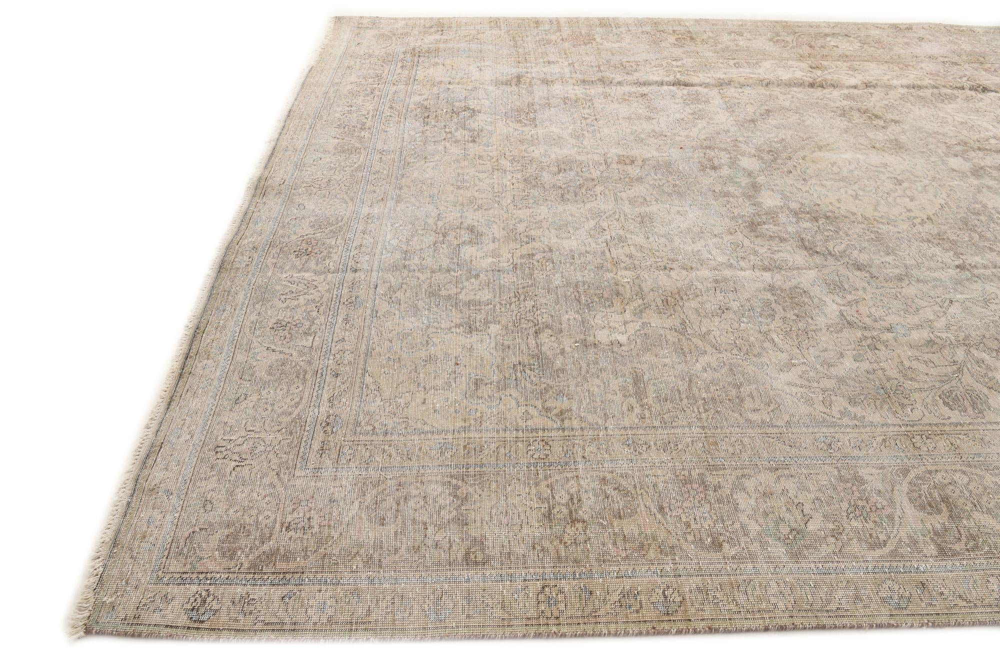 9' 6 x 13' Hand Knotted Ultra Vintage Persian Wool Rug