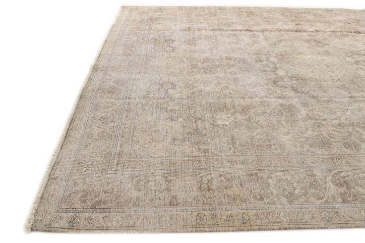Detail image of 9' 6 x 13' Hand Knotted Ultra Vintage Persian Wool Rug