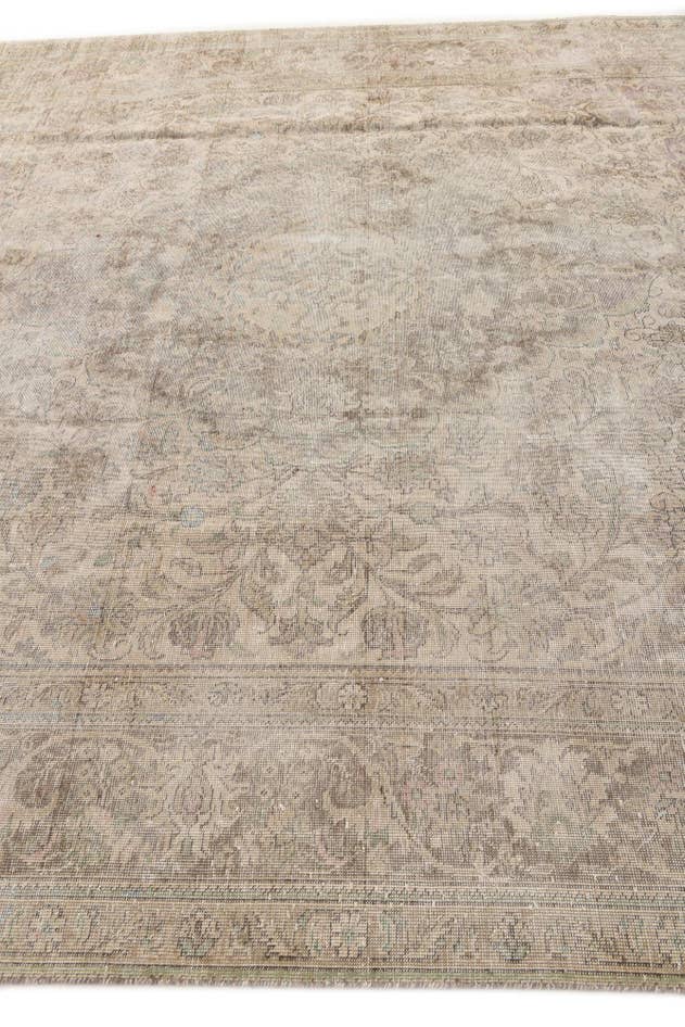 Detail image of 9' 6 x 13' Hand Knotted Ultra Vintage Persian Wool Rug