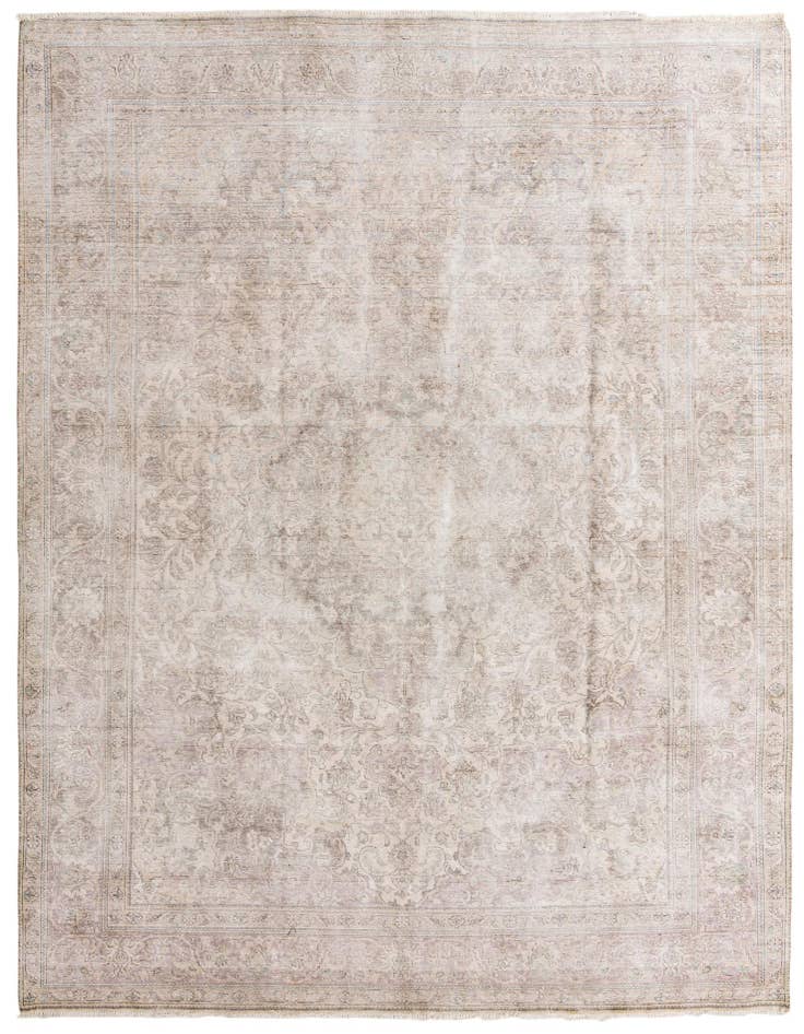 Detail image of 9' 6 x 13' Hand Knotted Ultra Vintage Persian Wool Rug