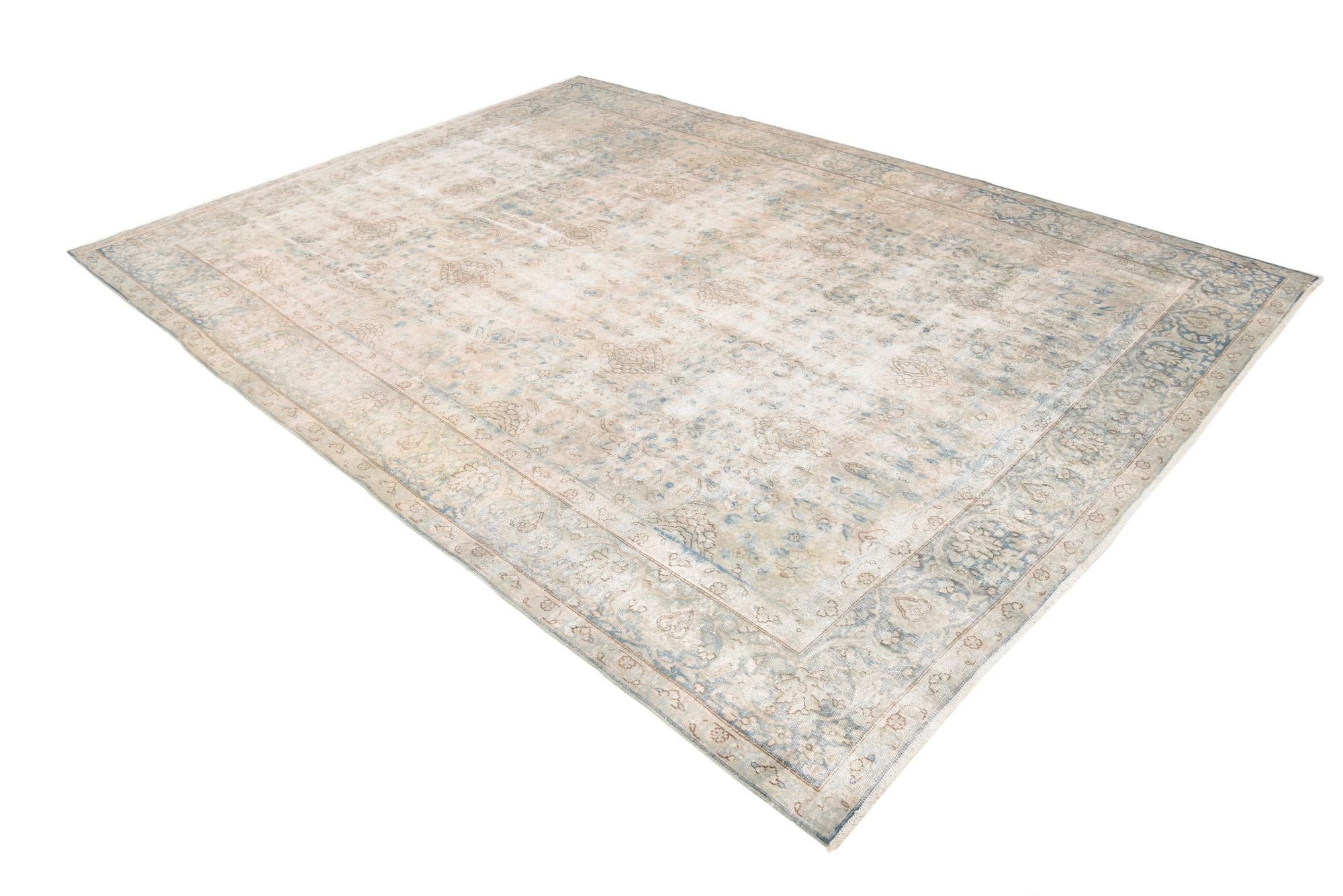 9' 7 x 12' 9 Hand Knotted Ultra Vintage Persian Wool Rug