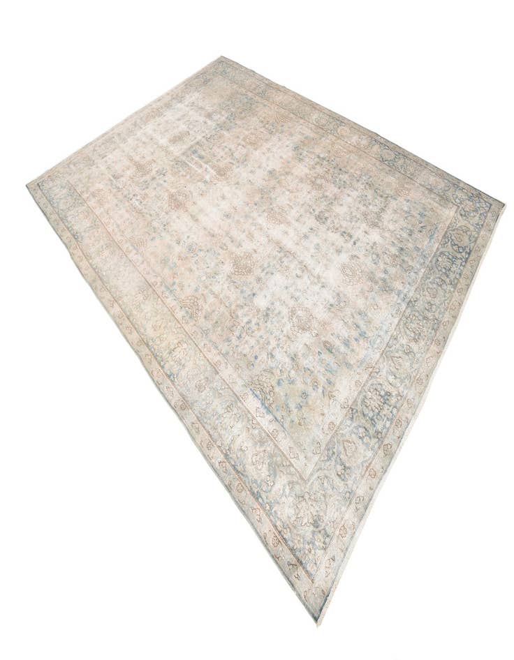 Detail image of 9' 7 x 12' 9  Hand Knotted Ultra Vintage Persian Wool Rug