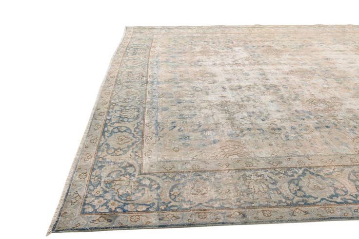 Detail image of 9' 7 x 12' 9 Hand Knotted Ultra Vintage Persian Wool Rug