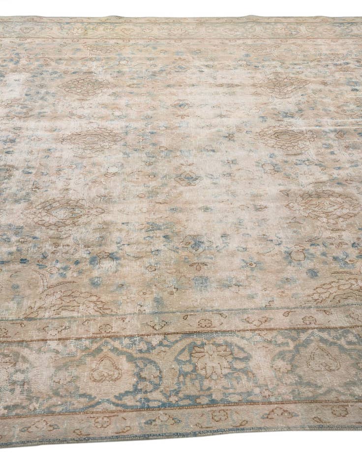 Detail image of 9' 7 x 12' 9  Hand Knotted Ultra Vintage Persian Wool Rug