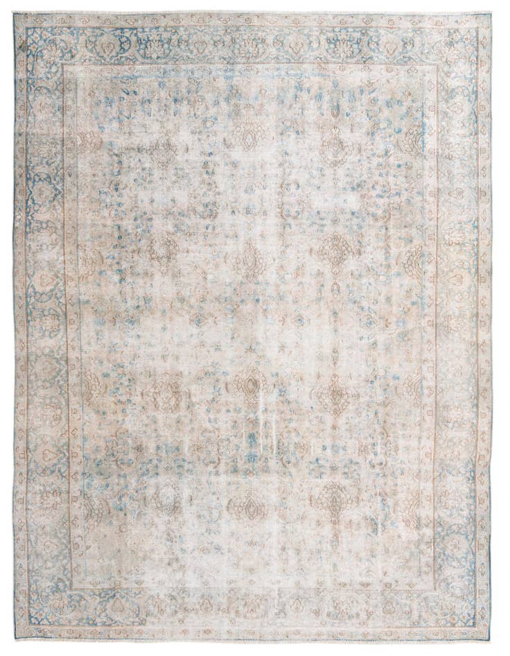 Detail image of 9' 7 x 12' 9 Hand Knotted Ultra Vintage Persian Wool Rug