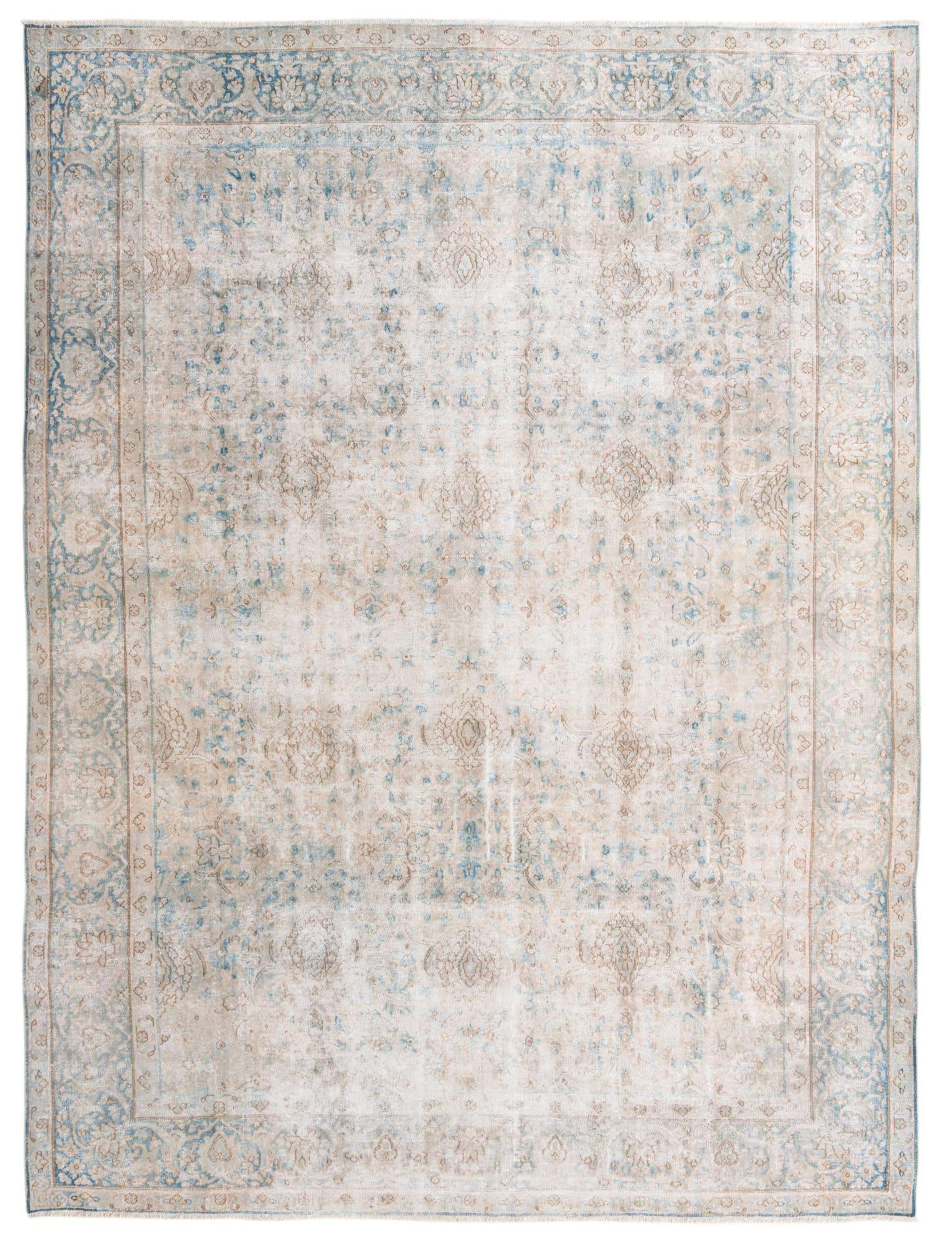 9' 7 x 12' 9 Hand Knotted Ultra Vintage Persian Wool Rug