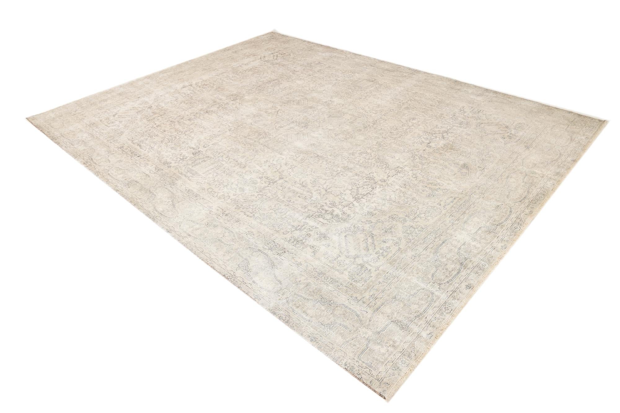 9' 7 x 12' 4 Hand Knotted Ultra Vintage Persian Wool Rug
