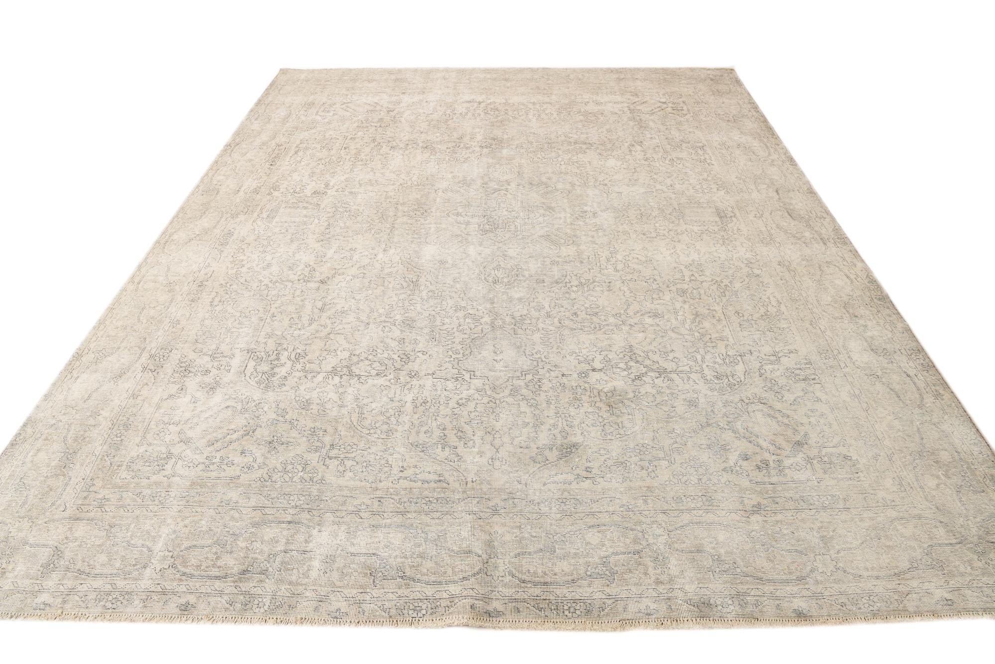 9' 7 x 12' 4 Hand Knotted Ultra Vintage Persian Wool Rug
