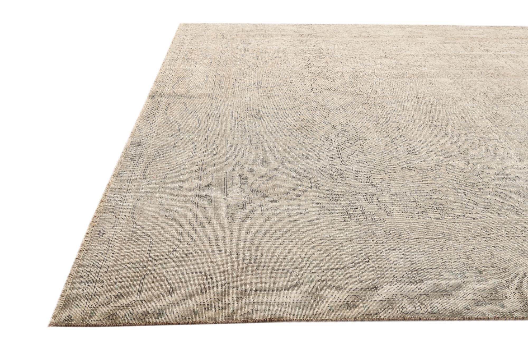 9' 7 x 12' 4 Hand Knotted Ultra Vintage Persian Wool Rug