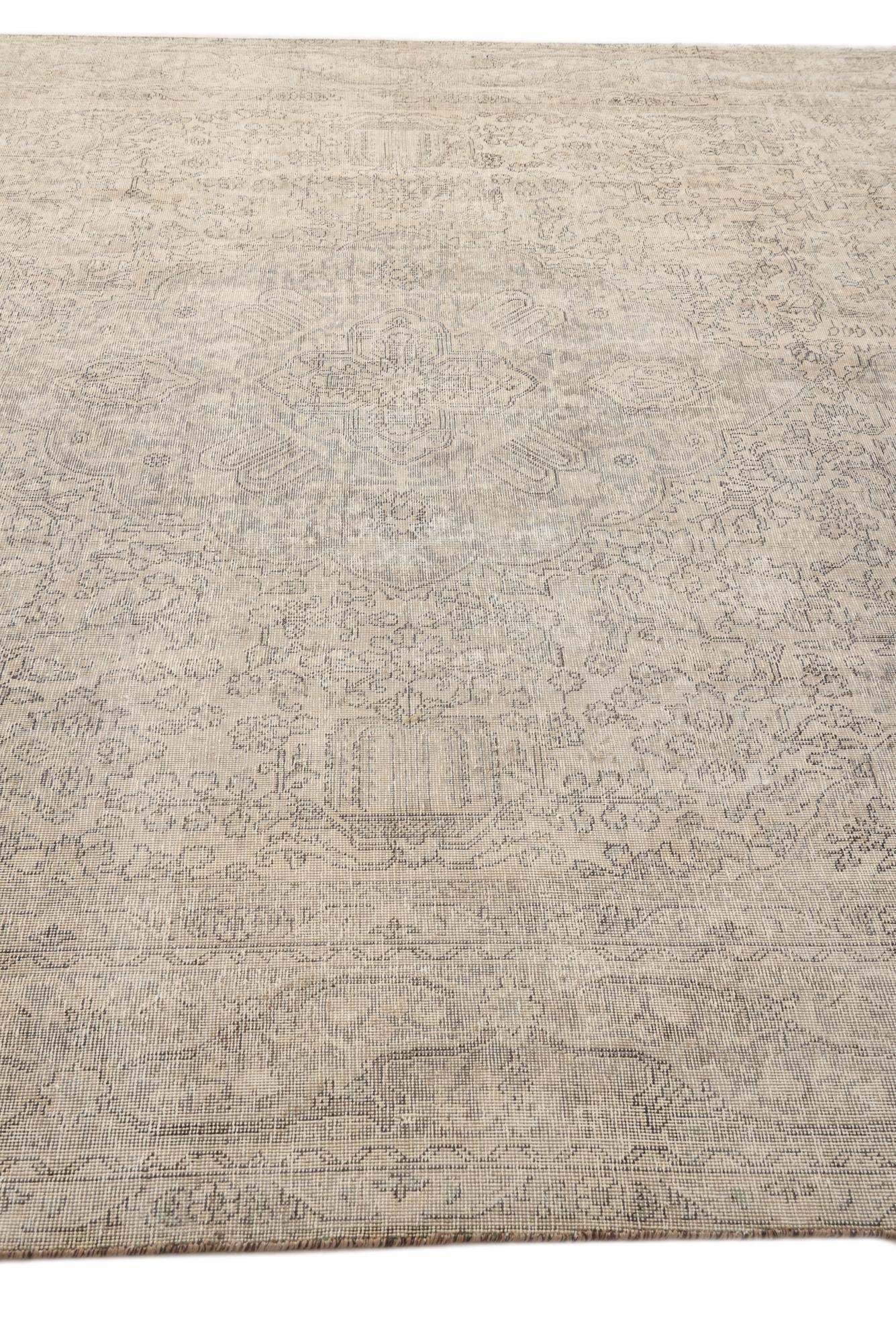 9' 7 x 12' 4 Hand Knotted Ultra Vintage Persian Wool Rug