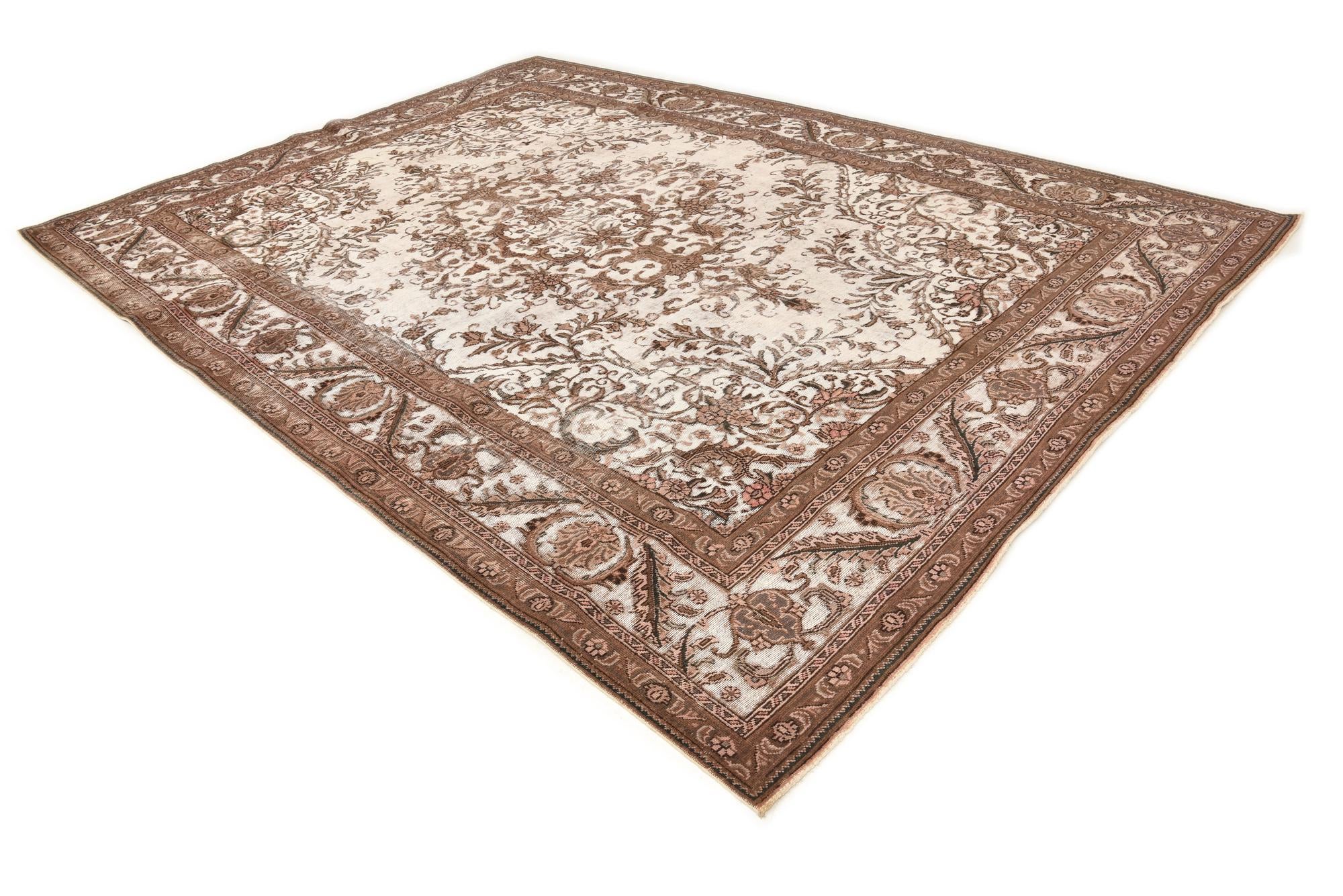 9' 3 x 13' 2 Hand Knotted Ultra Vintage Persian Wool Rug