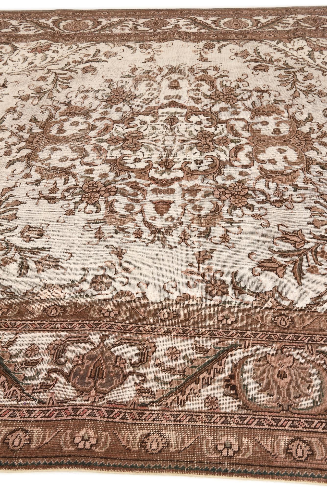 9' 3 x 13' 2 Hand Knotted Ultra Vintage Persian Wool Rug