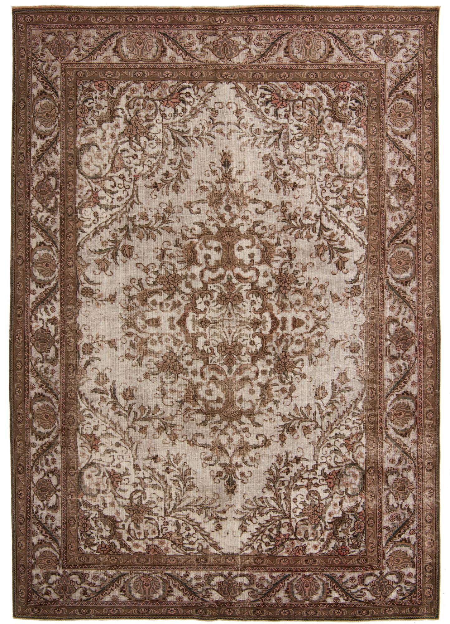 9' 3 x 13' 2 Hand Knotted Ultra Vintage Persian Wool Rug