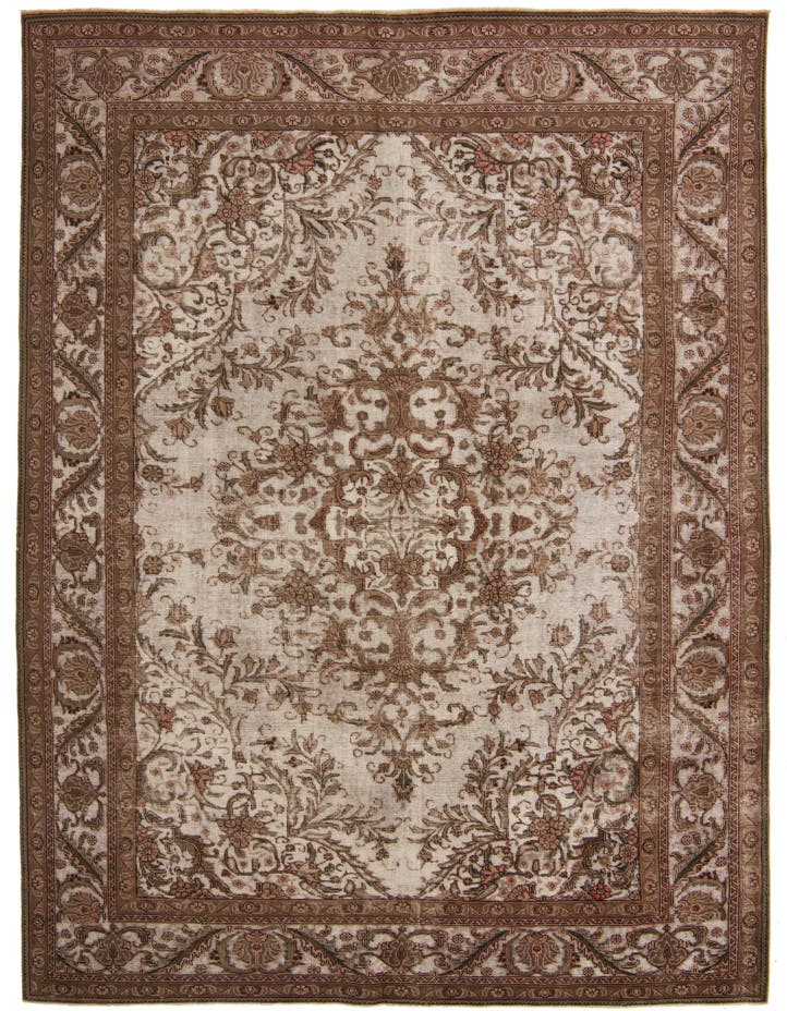  9' 3 x 13' 2  Hand Knotted Ultra Vintage Persian W...