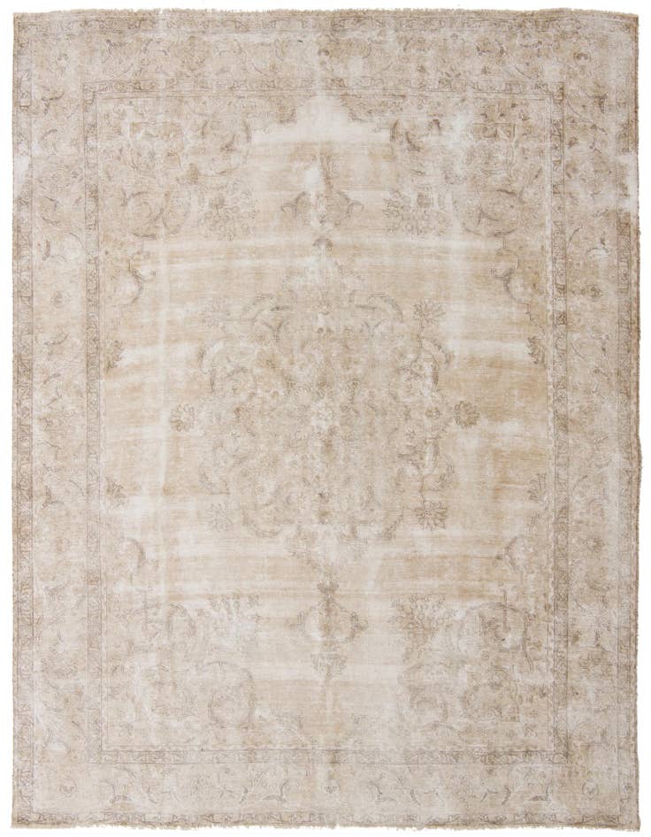 Detail image of 9' 7 x 12' 10 Hand Knotted Ultra Vintage Persian Wool Rug