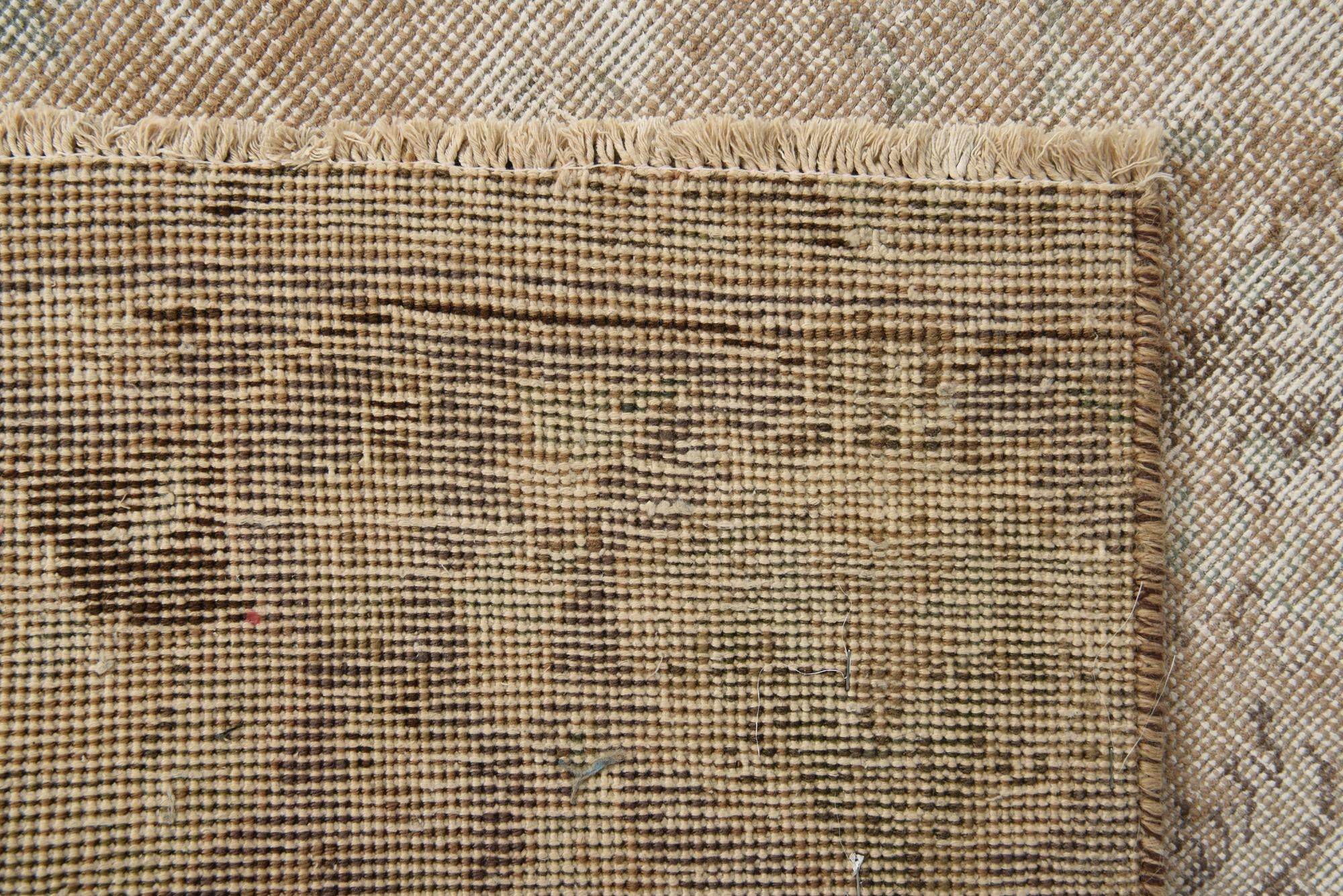 7' x 10' 9 Hand Knotted Ultra Vintage Persian Wool Rug