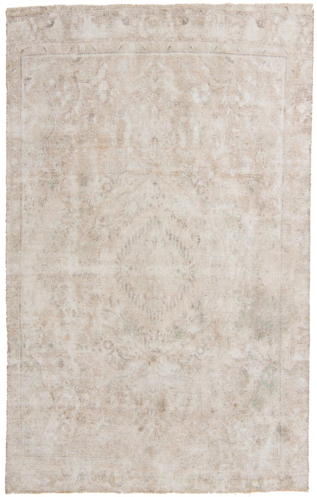7' x 10' 9 Hand Knotted Ultra Vintage Persian Wool Rug