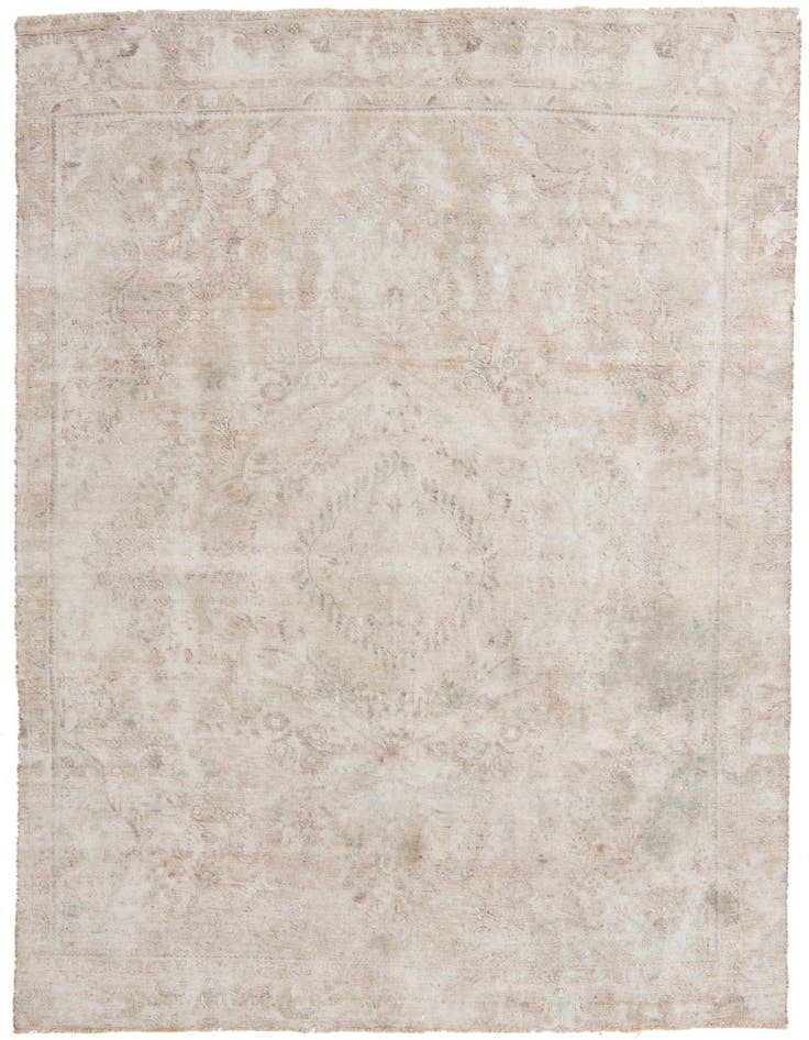 Detail image of 7' x 10' 9 Hand Knotted Ultra Vintage Persian Wool Rug